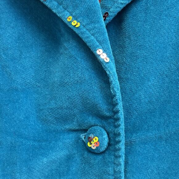 Vintage Signature Gordan & James Womens Velvet Western Chic Sequin Jacket Size S - Picture 7 of 9